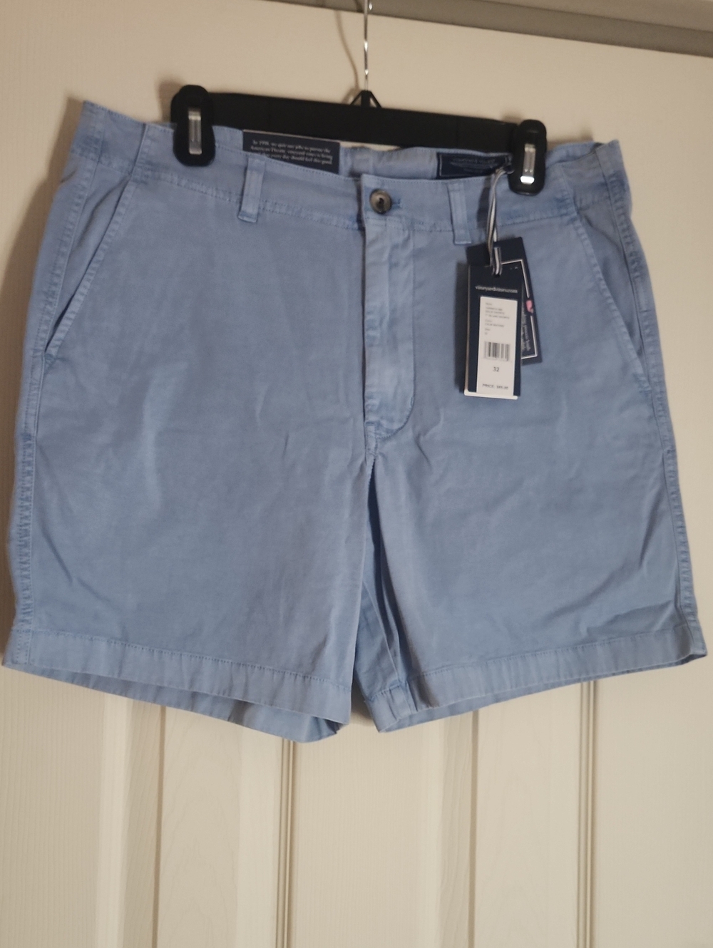 Vineyard Vines Men's Light Blue Flat-Front Shorts